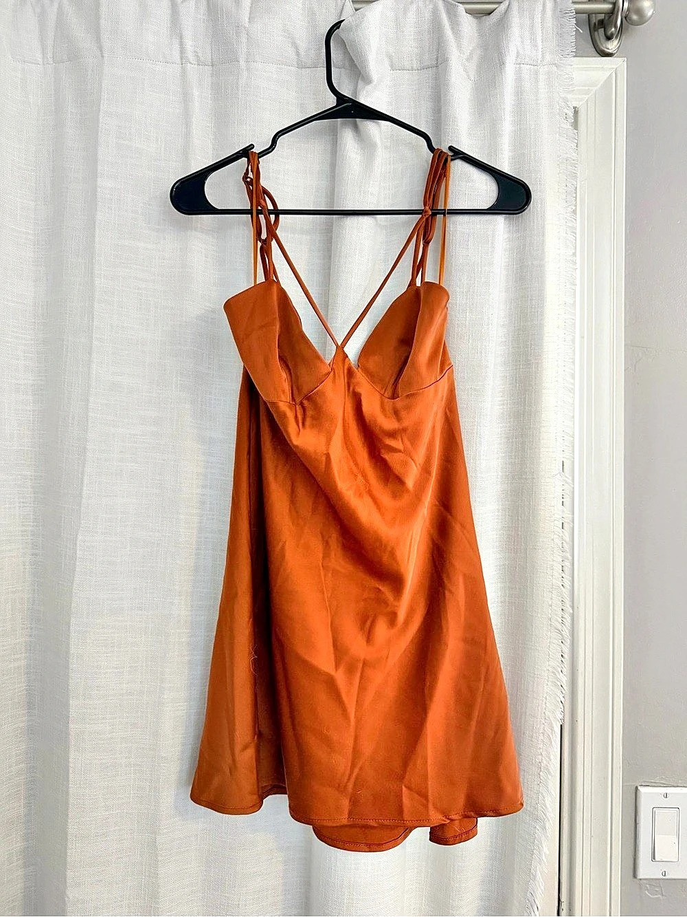 Urban Outfitters Satin Cowl Neck Mini Dress Size Medium